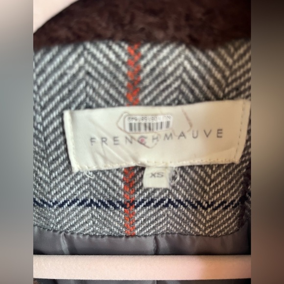 ANTHROPOLOGIE- FRENCHMAUVE Eva Faux Fur Trimmed Coat - Picture 6 of 13